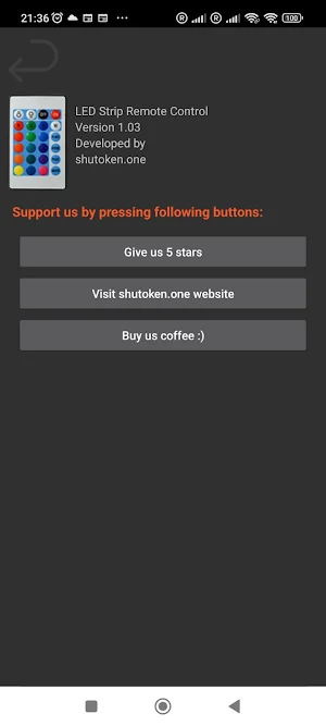 LED Strip Remote Control Screenshot 2