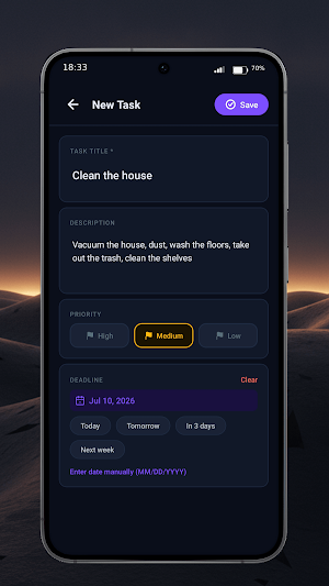 Claro Task Planner Screenshot 1
