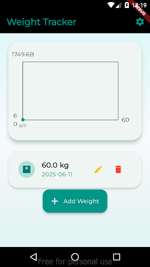 Weight Tracker Screenshot 1