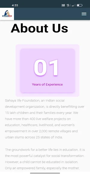 sahaya life foundation Screenshot 1