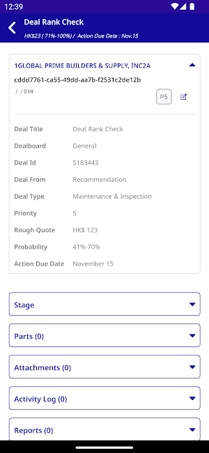 Komatsu Aftersales Support App Screenshot 3
