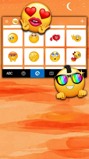 Orange Aesthetic Keyboard Background Screenshot 2