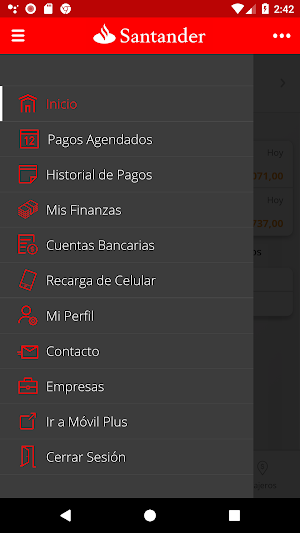 Pagos Santander Screenshot 1