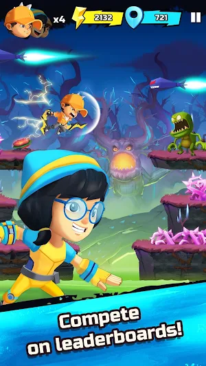 BoBoiBoy Galaxy Run: Fight Aliens to Defend Earth! Screenshot 3