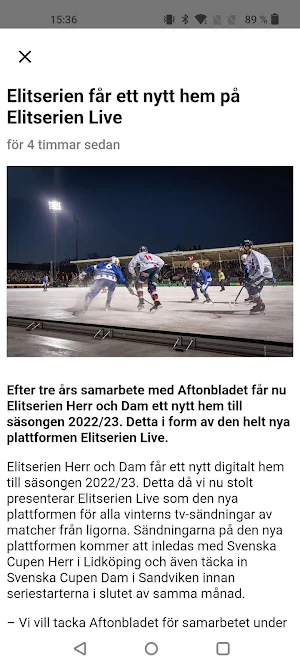 Elitserien Live Screenshot 2