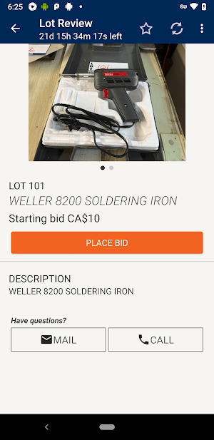 Bid@Continental Screenshot 2