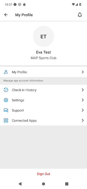 MAP Sports Club Screenshot 2