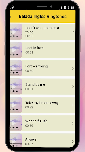 English Ballads Ringtones Screenshot 1
