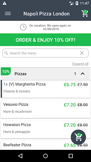 Napoli Pizza London Screenshot 1