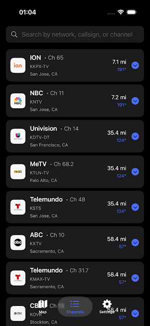 RCA Signal Finder Screenshot 3