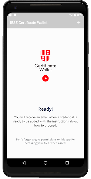 IESE Certificate Wallet Screenshot 0