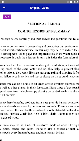 English Past Papers O Level Screenshot 2