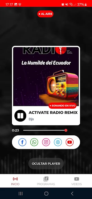 ACTIVATE RADIO EC Screenshot 2