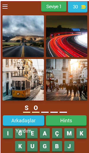 puzzle - 4 resim 1 kelime oyun Screenshot 0
