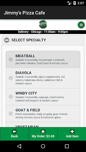 Jimmy's Pizza Cafe Screenshot 2