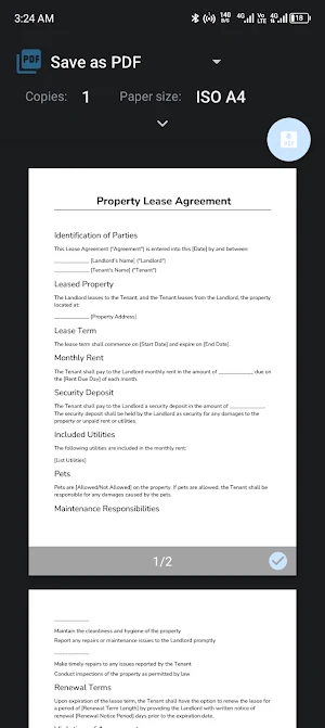 Contract Agreement Generator Screenshot 2