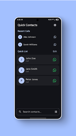 Quick Contacts Screenshot 0