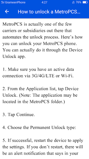 Unlock Samsung MetroPcs Guide Screenshot 3