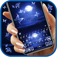 Moonlight Butterfly Keyboard Background