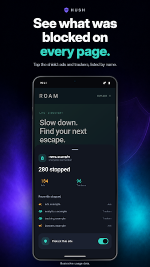 Hush: Adblock Browser Screenshot 1