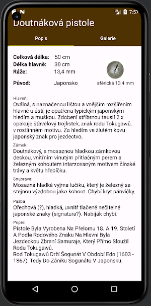 Encyklopedie zbraní DEMO Screenshot 1
