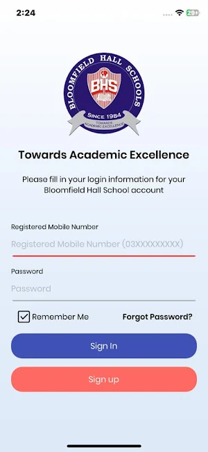 Bloomfield Hall School App Screenshot 0