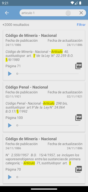 Leyes y códigos de Argentina Screenshot 1