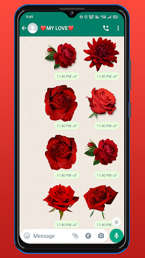 WASticker: Love Flowers Screenshot 2