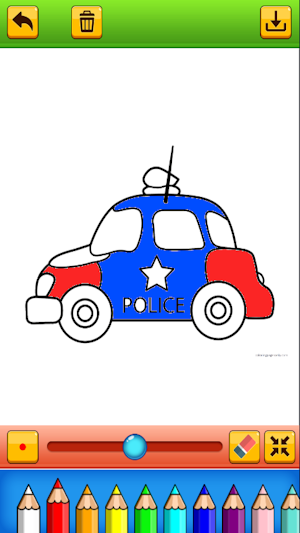 Police Car Coloring Game Screenshot 2