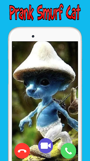 Smurf Cat Fake Call Game Screenshot 0