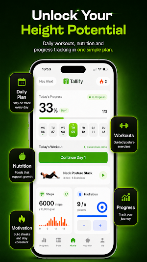 Tallify: Height Growth & Plan Screenshot 0