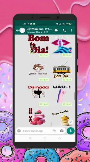 Figurinhas de bom dia e boa no Screenshot 2