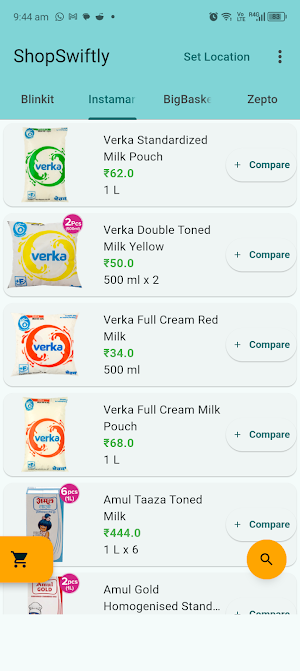 ShopSwiftly: Compare E-Marts Screenshot 1