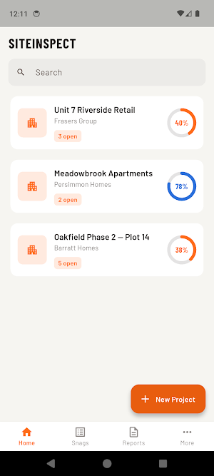 SiteInspect: Snag & Punch List Screenshot 0