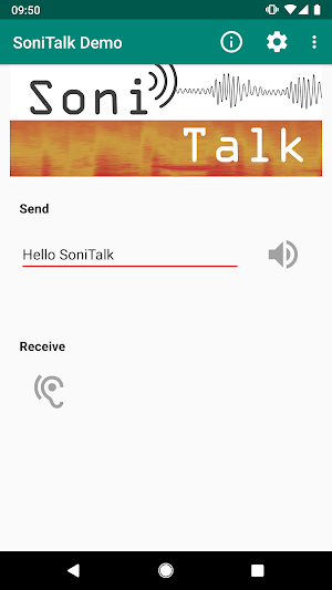 SoniTalk - Exchange Data Over (Ultra)Sound Screenshot 0