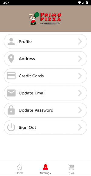 Primo Pizza Screenshot 1