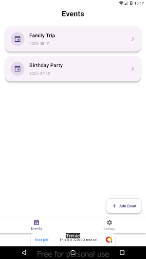 Event Shopping Planner Screenshot 0