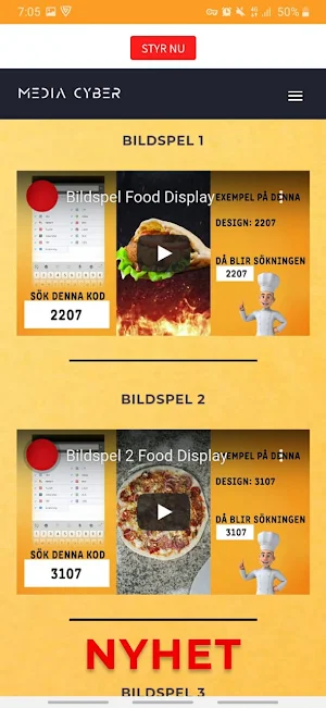 Food Display Screenshot 1