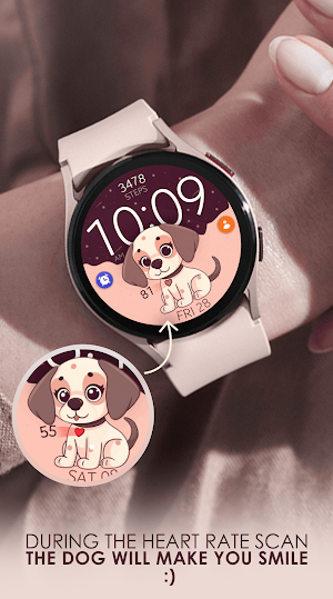Cute Dog digital watch face Screenshot 0