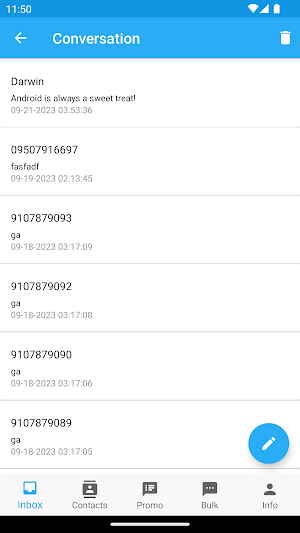 Bulk Messages from Excel/CSV Screenshot 1