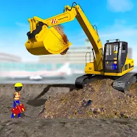Stickman Airport Construction Excavator Simulator