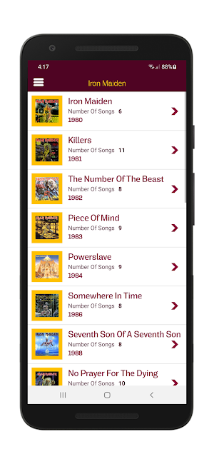 Iron Maiden Lyrics & Wallpaper Screenshot 1