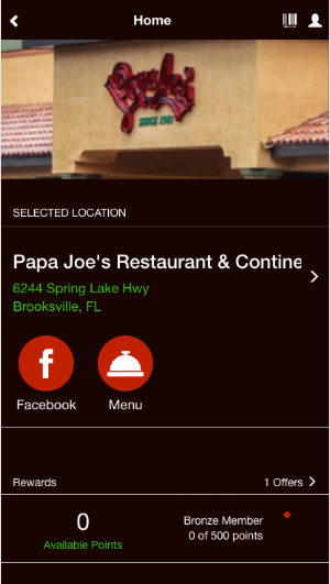 Papa Joe's VIP Rewards Justa For You Screenshot 0