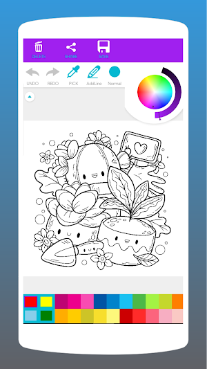 Kawaii Cartoon Coloring Book Screenshot 0