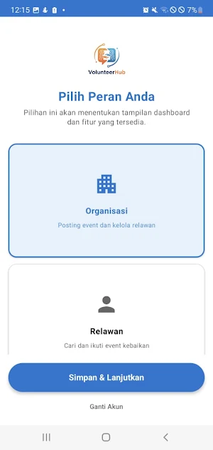 VolunteerHub Screenshot 1