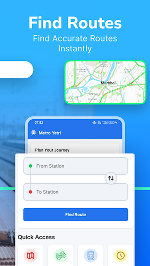 Metro App : Delhi Route Guide Screenshot 1