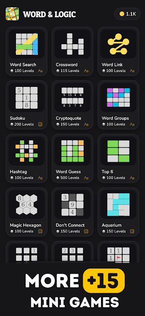 Word & Logic Mini Puzzle Games Screenshot 0