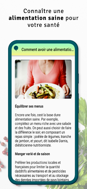 Alimentation saine équilibré Screenshot 1