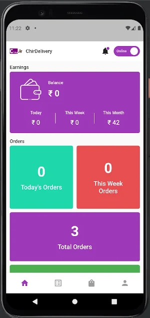 Deliveryman App Screenshot 1