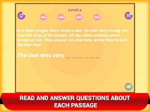 Reading Comprehension Kids App Screenshot 2